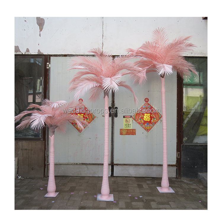 artificial hot pink palm trees Customized handmade blossom branches tree palm trees for wedding event decoration