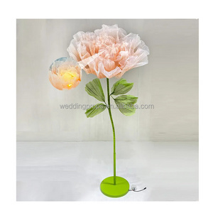 Wedding Decoration Artificial Flowers Leaf Automatic Opening and Closing Artificial Giant Flowers