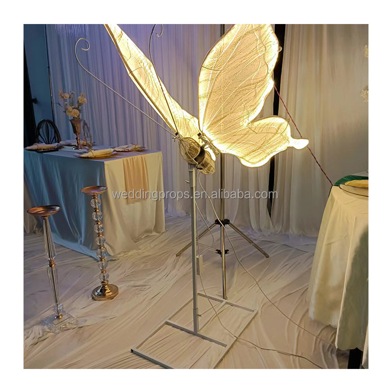 Wholesale Large Butterfly White Warm White led Light Wedding Lighted Butterfly For Wedding Event Decorations