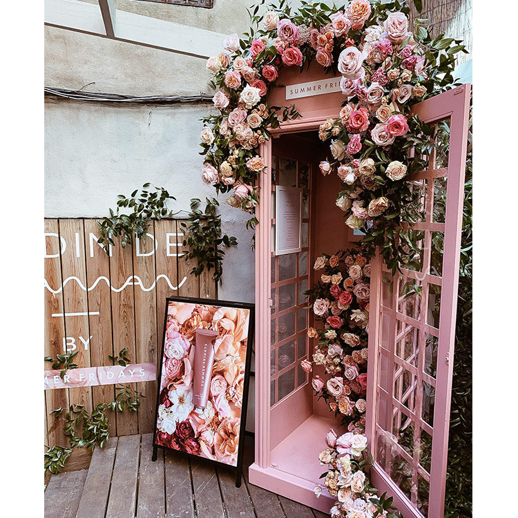 Factory Price customized metal pink telephone London Classic phone booth for sale