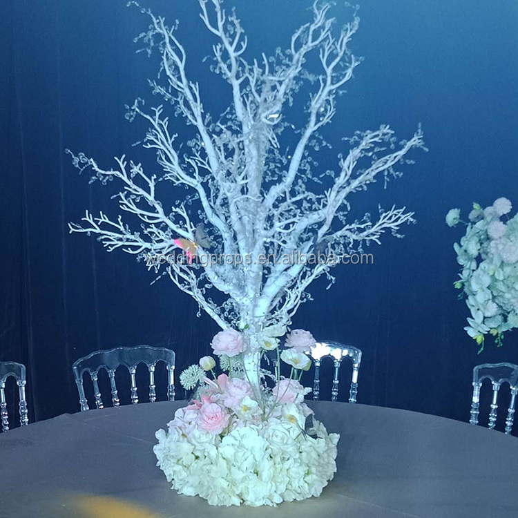 Small Led White Plastic Cherry Blossom Tree Centerpiece Artificial