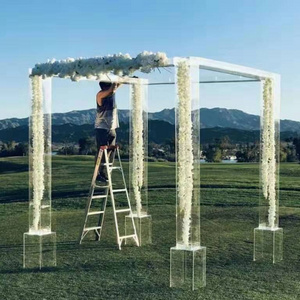 Wedding decoration flower chuppah Clear acrylic canopy gazebo