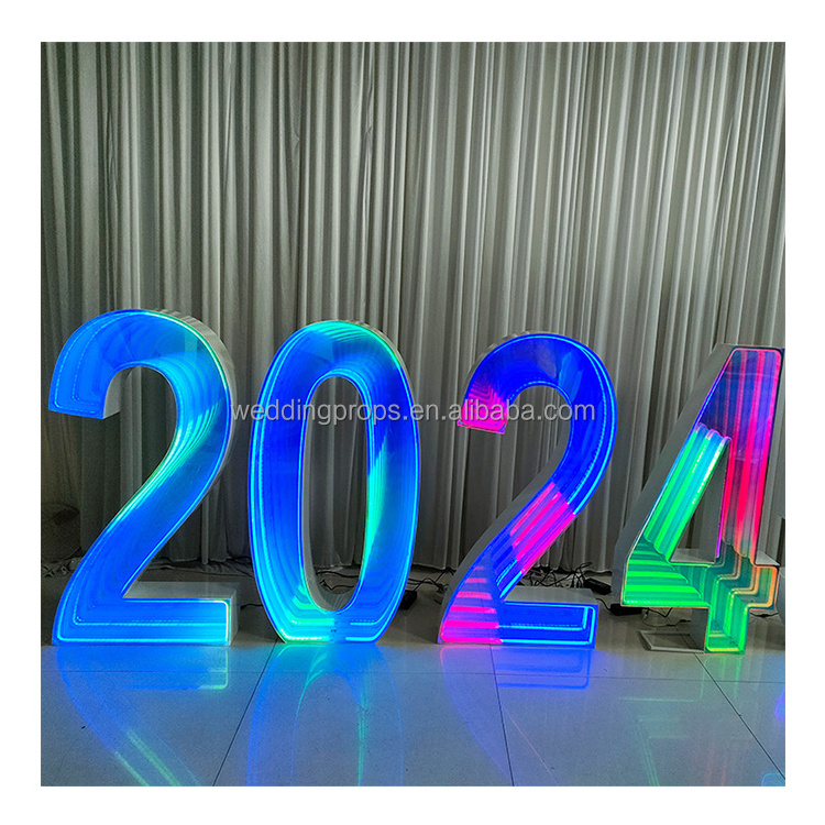 Wedding Party Decor Marquee Lights Letters Infinite Mirror Number Letter