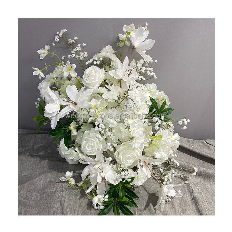 A01-045 wedding handmade artificial kissing ball flower centerpieces ball white orchid  flower ball for wedding