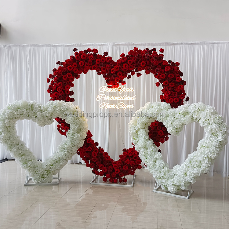 Artificial Rose Flower Row Arch Set for Wedding Decoration Outdoor Event Party Backdrop Decor Table Centerpiece