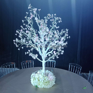 Small Led White Plastic Cherry Blossom Tree Centerpiece Artificial