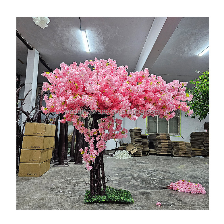 artificial hot pink palm trees Customized handmade blossom branches tree palm trees for wedding event decoration