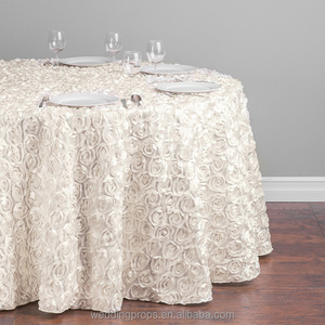 Event And Party Supplies Fashion Round Rectangle Rossete Satin Damask Silver Tablecloth Table Linens Table Runner Table Cloth