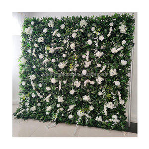 Wedding Roll Up Flower Wall Backdrop With Wedding Backdrop Stands