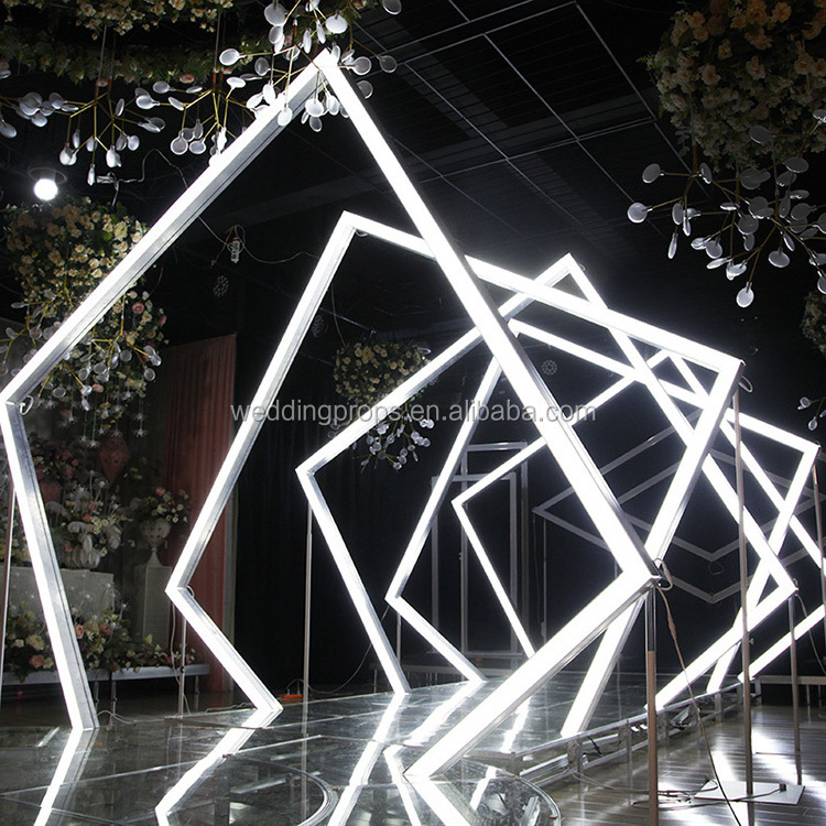 Wedding Backdrop Design LED Light Tunnel Wedding Backdrop Arch For Decoration