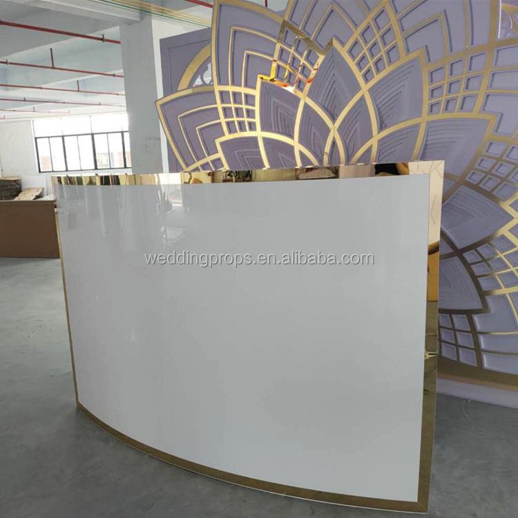 Mirror illuminated arch table counter bar high cocktail bar for wedding events party