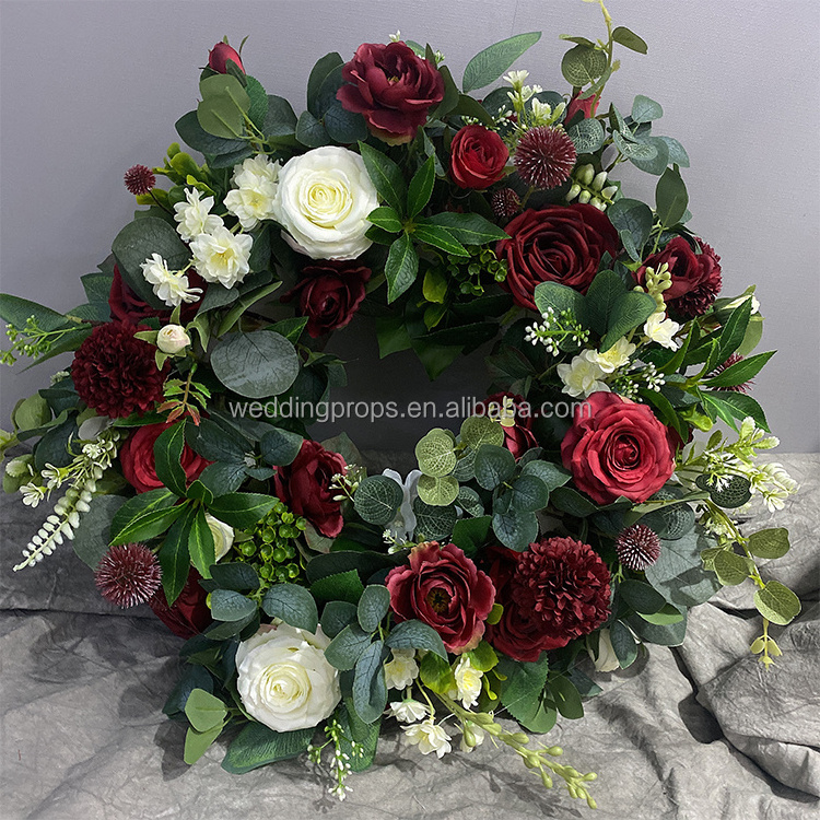 artificial flower hoop floral wreath candle holder centerpiece flower stand table decorations for weddings