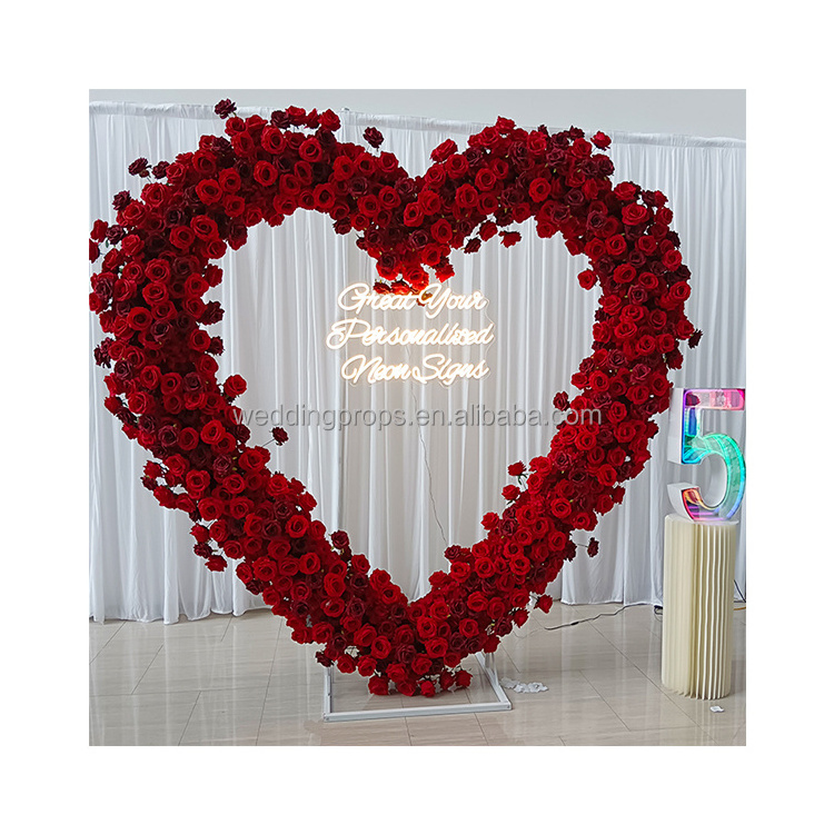 Artificial Rose Flower Row Arch Set for Wedding Decoration Outdoor Event Party Backdrop Decor Table Centerpiece