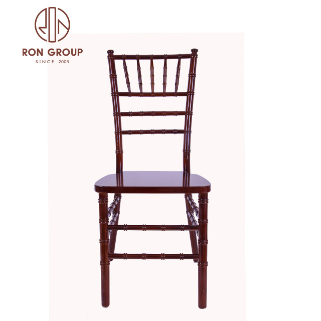 Wholesale Cheap Stackable Restaurant Furniture Solid Wood Events Wedding Banquet Decoration Dining Tiffany Chavari Chair