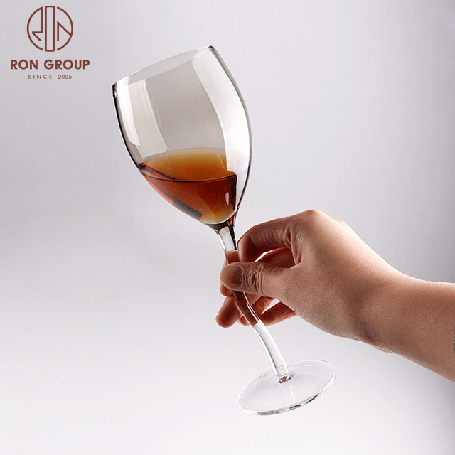 high quality unbreakable gold rim clear wine glasses for hotel wedding party