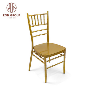 Banquet party used stackable weeding dinning luxury gold chiavari hotel stainless steel chair for events