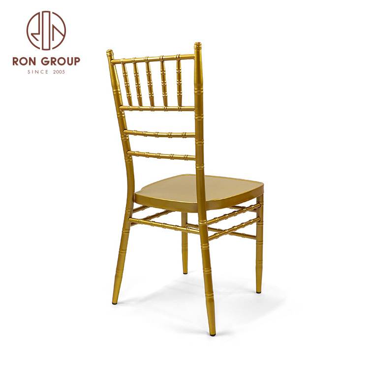 Banquet party used stackable weeding dinning luxury gold chiavari hotel stainless steel chair for events