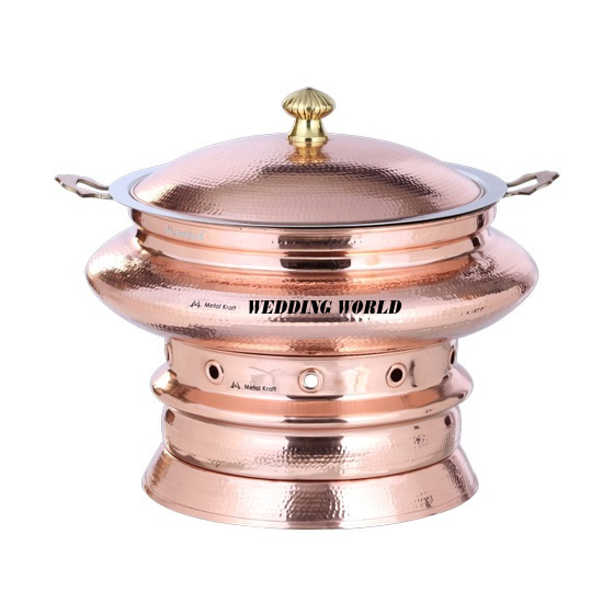 High Quality Copper Chafing Dish Customized Design Hotel Ware Food Warmer Classic Stylish Hot Selling Luxury Copper Food Dish