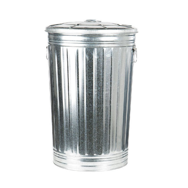 Garden Ware Galvanized Trash Bin Tall Size Round Shape Handmade Waste Bucket Best Quality Wholesale Luxury Waste Bin For Garbage