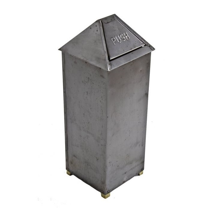 Garden Ware Galvanized Trash Bin Tall Size Round Shape Handmade Waste Bucket Best Quality Wholesale Luxury Waste Bin For Garbage