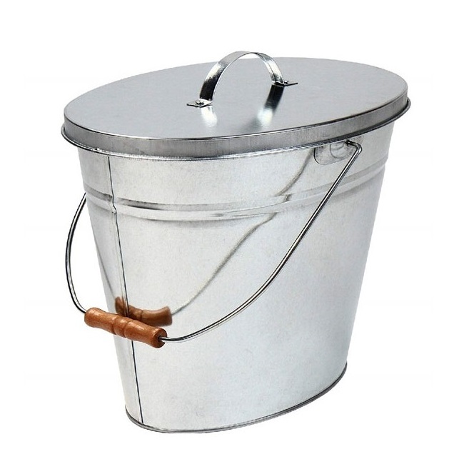 Garden Ware Galvanized Trash Bin Tall Size Round Shape Handmade Waste Bucket Best Quality Wholesale Luxury Waste Bin For Garbage