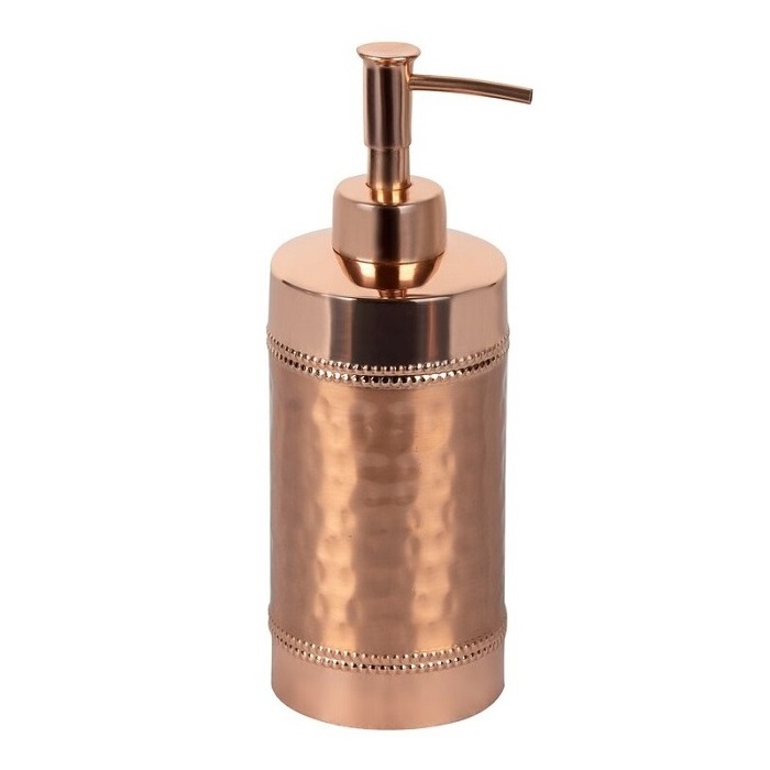 Copper Finished Metal Soap Dispenser Premium Quality Handmade Soap Container Classic Indian Stylish Luxury Soap Dispenser