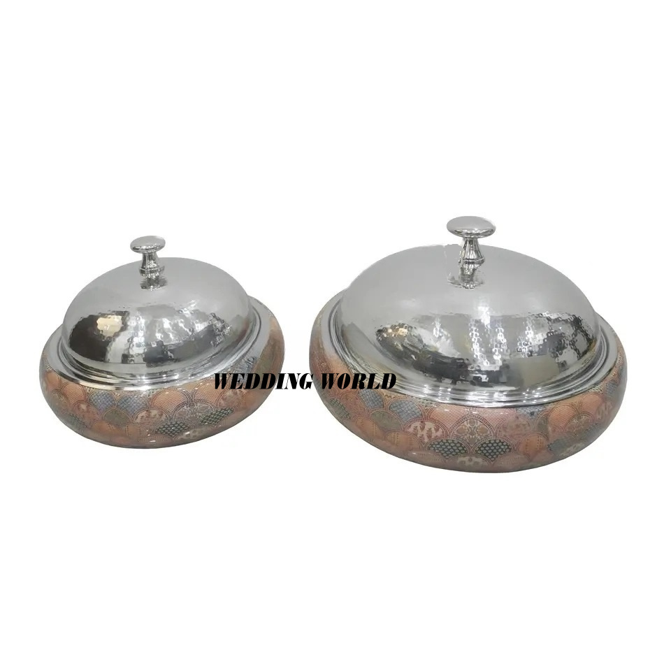 Metal Food Warmer With Candle Stand Premium Quality Handmade Food Server Classic Stylish Hot Selling Luxury metal Casserole