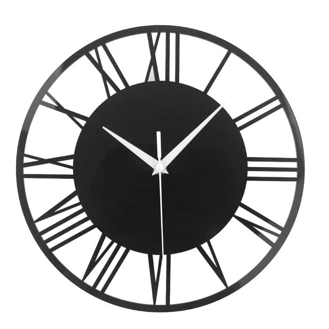 Designer High quality clock Nordic style big round wall clock at low price Roman Vintage style black and golden clock