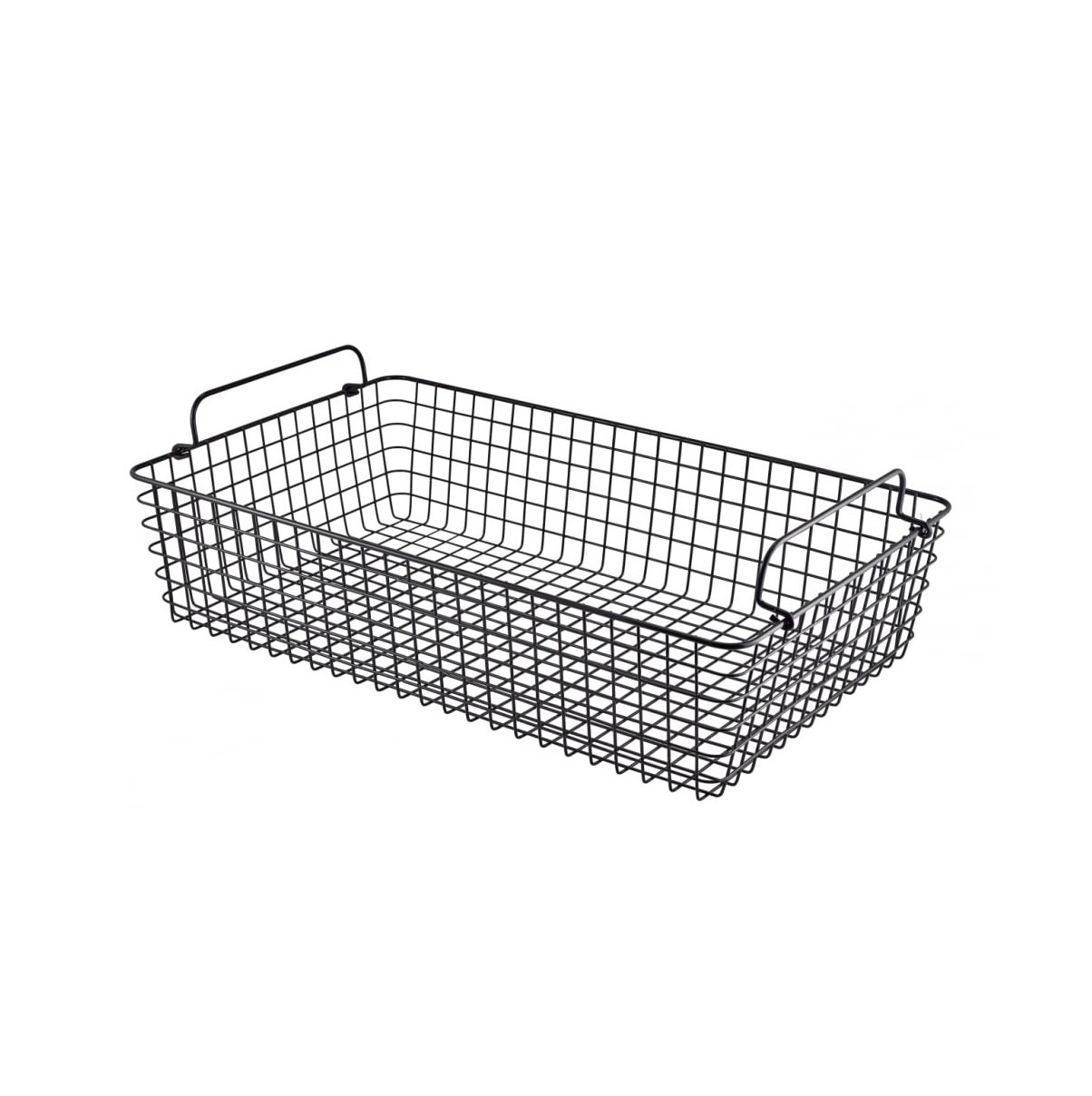 Metal Black Basket With Copper Finished Handle Customized Shape Wholesale Basket Classic Stylish Wholesale metal Basket