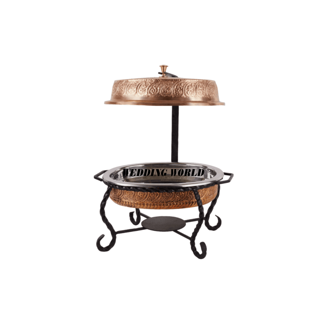 Oval Shape Copper Chafing Dish With Stand Best Quality handmade Food Dish New Arrival Designer Wholesale Metal Food Warmer