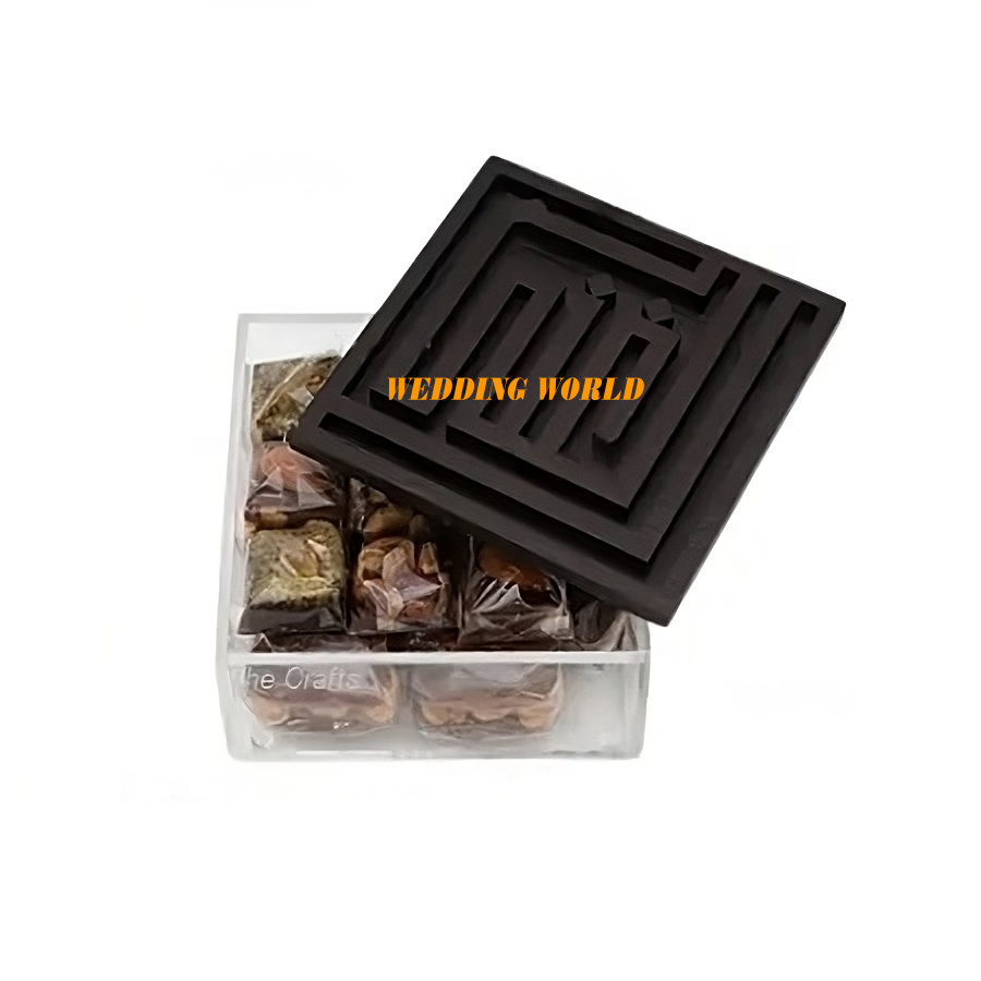 Manufacturer Of Black Sweet Box Premium Quality Handmade Candy Box Round Shape Ramadan table Decorative metal Chocolate Box