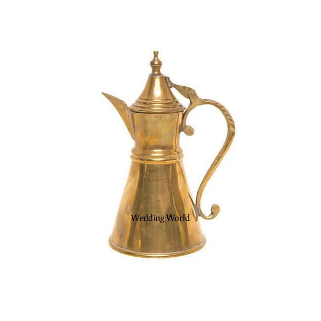 Luxury Design Handmade Brass Coffee &Tea Pot For Home Hotel Table Ware Tea Pot Customized Size Wholesale Brass Coffee  & Teapot