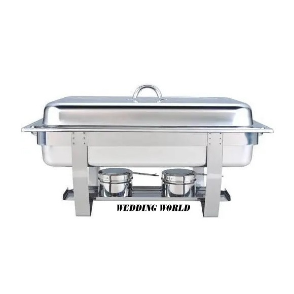 Steel Chafing Dish Excellent Quality Handmade Designer Food Dish Rectangle Shape Shiny Polished Wholesale Metal Food Warmer