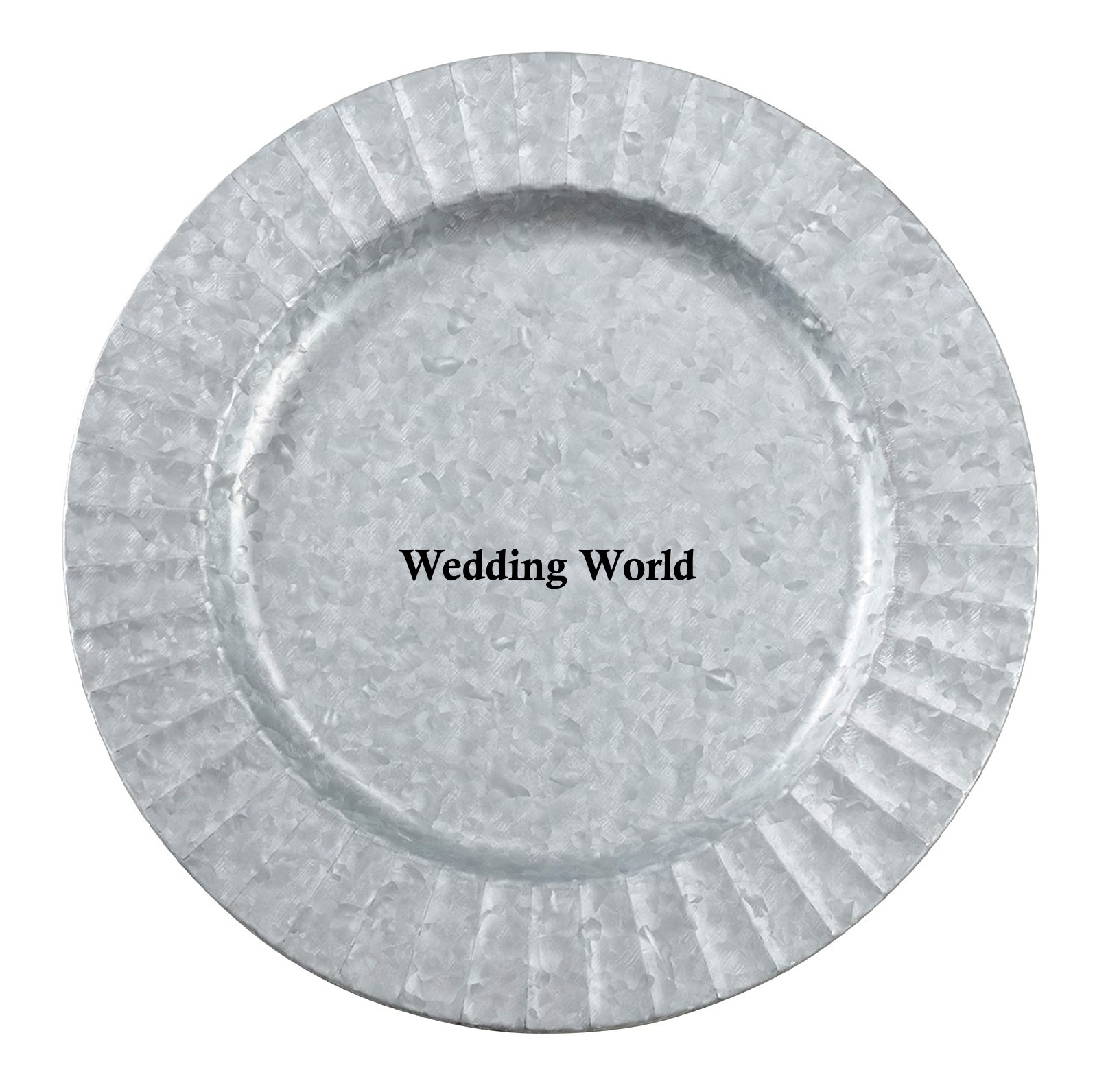 Round Shape Metal Charger Plate Silver Color Unique Designer Hot Selling Charger Plate Wedding And Event Decor Charger Plate