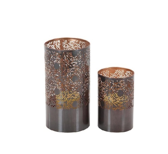 Copper Hammered Tealight Candle Holder Classic Decorative Indian Set Of Three Fancy Traditional Decorative Copper Tealight