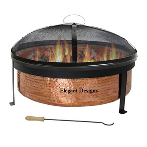 Copper Hammered Fire Pit Premium Quality Affordable Wholesale Fire Pit Classic Designer Round Shape Fancy Metal Fire Pit