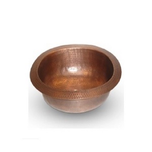 Pure Copper Bowl Sink Home Use Indian Traditional Elegant Design Indian Handmade Supplier Bowl Shape Heavy Weight Copper Basin