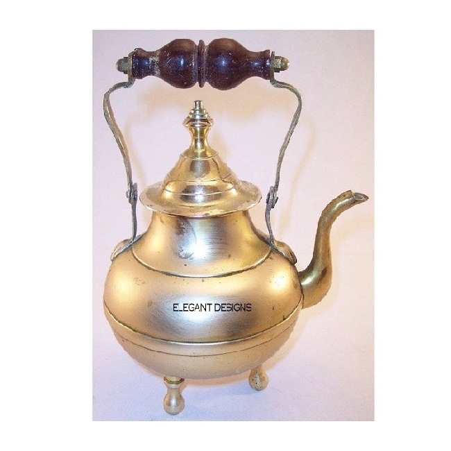 Turkish teapot Handmade Table Top Gold Plated Turkish Teapot Medium Size Customized Handmade Brass Metal Turkish Teapot