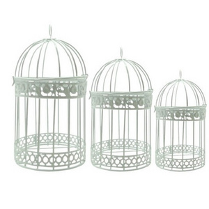 Silver solid Stainless Steel Small Bird Cage Economy and Lightweight Small Birds Carrier Cages for Parakeets Lovebirds Sets