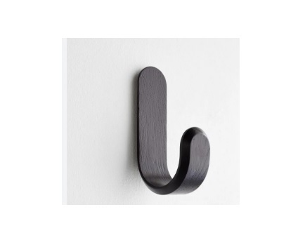 Black Plated Metal Wall Hook Hanging Clothes Key Stand Wall Hook Latest Arrival Double Size Metal Black Wall Hook Single Piece