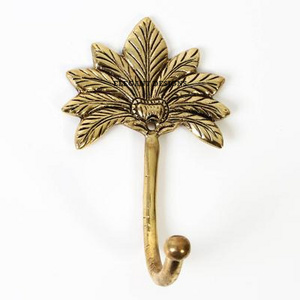 Hand Crafted Metal Wall Hook Gold Plated Palm Tree Shaped Excellent Looking Best Elegance Modern Designed Metal Wall Hook