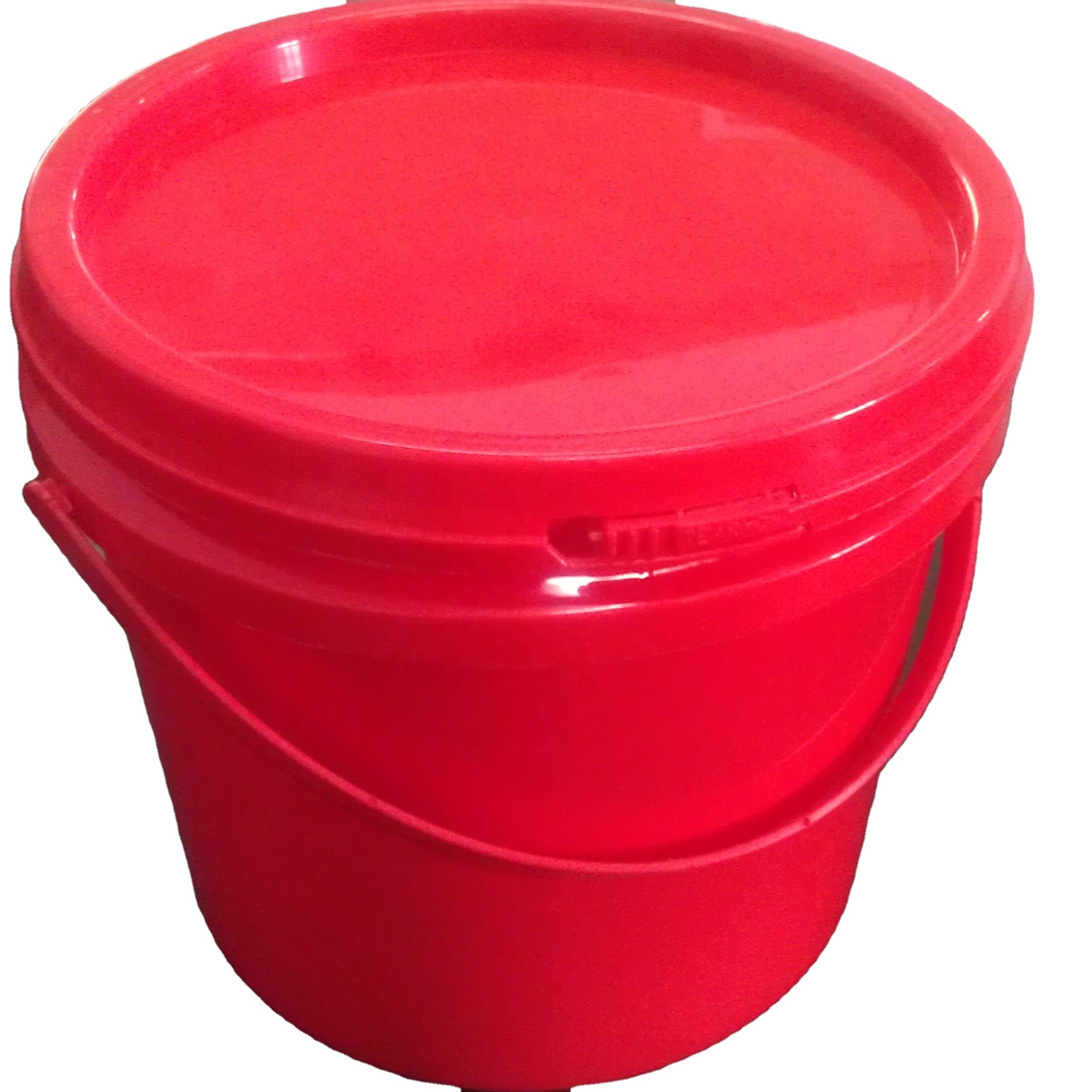 4L 1gallon color plastic buckets pails food grade red with  tamper proof lid containers