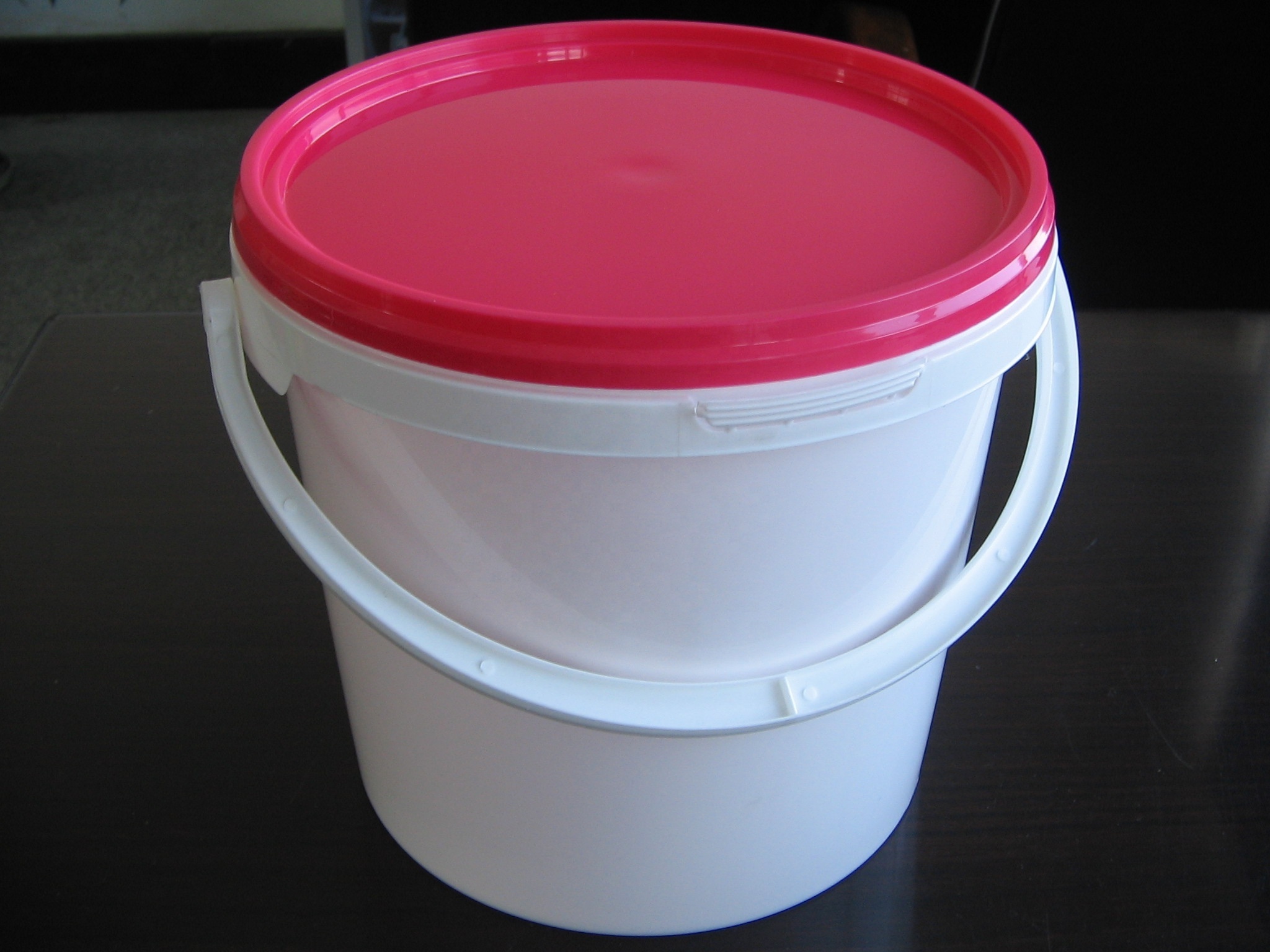 1gallon  plastic bucket  3.8L pail container drum for food ice cream vegetables with heat transfer printing