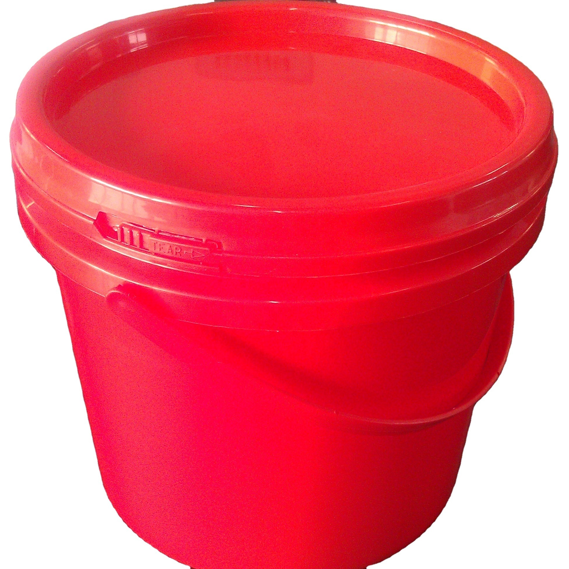 4L 1gallon color plastic buckets pails food grade red with  tamper proof lid containers