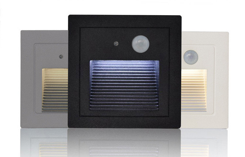 IP65 waterproof Square Recessed 1w 3w  led step wall light