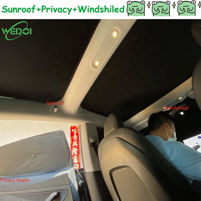 Car Sunshade Customized for Tesla Model 3 Glass Roof Sunshade 4pcs  Sunroof UV Rays Protection Window Shade