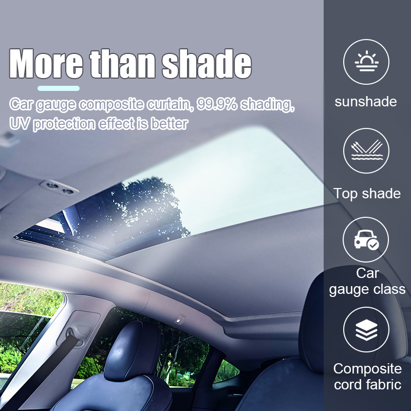 Sunshade inside the car interior accessories Protection Retractable for tesla model y electric roof sunshade