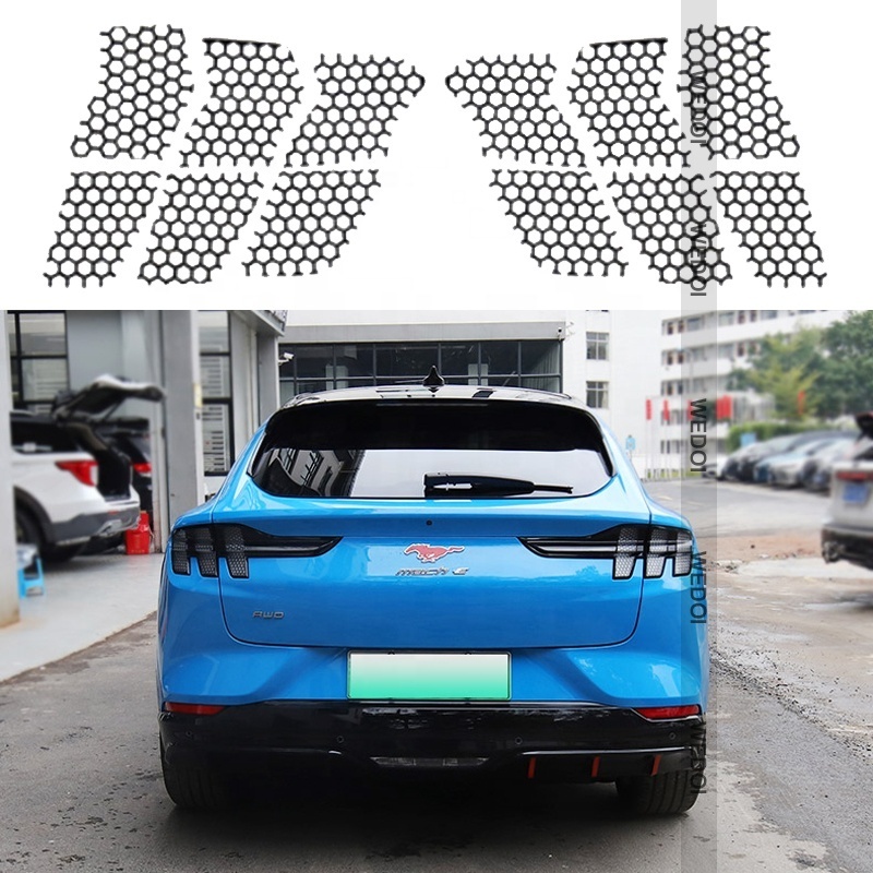 Car Personality Taillight Honeycomb Sticker For Ford Mustang Mach E 2022 High Performance Trunk Emblem Sticker Badge Decals