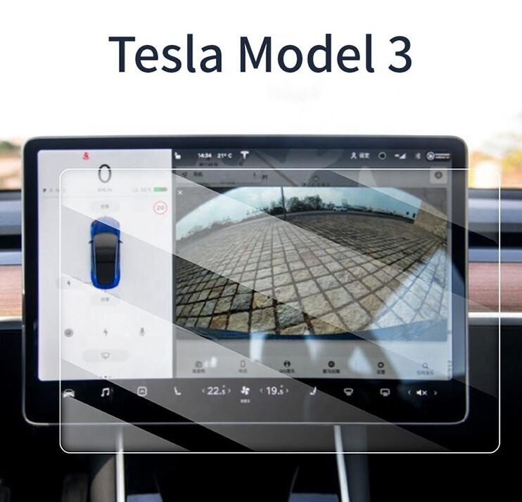 15inch Model 3 Center Control Touch Screen 2.5D  Car GPS Navigation Tempered Glass Screen Protector for Tesla Model 3