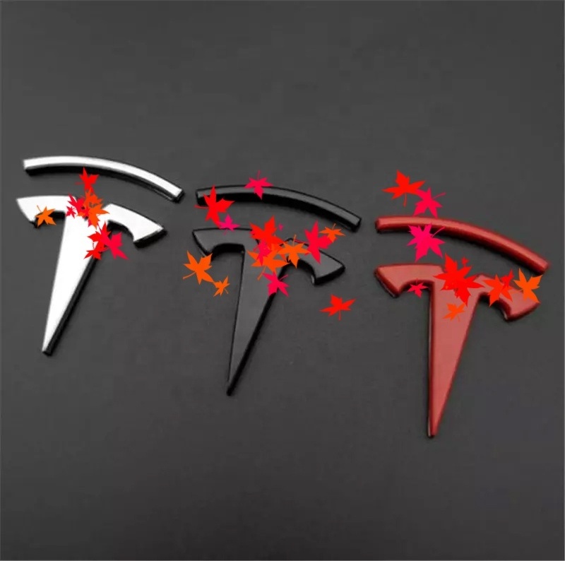 3D Metal Decoration Badge Decals For Tesla Model 3 Y S X Car Logo Emblem Sticker Trunk Emblem For Tesla Accessories